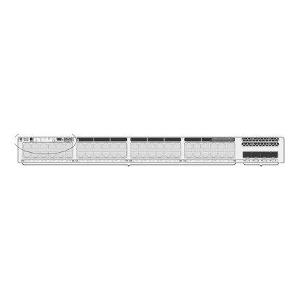 نمای جلوی سوئیچ سیسکو C9300L-48T-4X-E با ۴۸ پورت دیتا و چهار آپلینک 10G