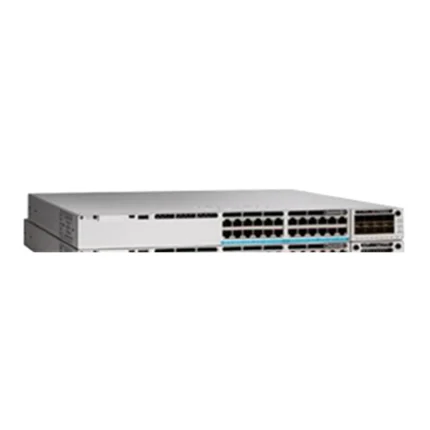 نمای سوئیچ سیسکو Catalyst C9300X-24HX-E با ۲۴ پورت مولتی‌گیگابیت UPOE+