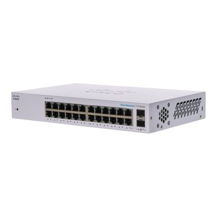 سوئیچ Cisco مدل CBS110-24T با نمای کامل دستگاه