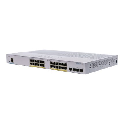 سوئیچ Cisco CBS250-24P-4G با ۲۴ پورت PoE و چهار درگاه SFP