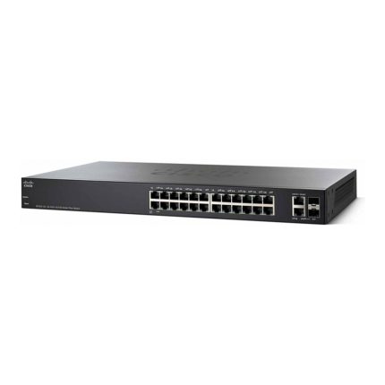 سوئیچ Cisco مدل SF220-24 با نمای کامل دستگاه