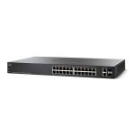 سوئیچ Cisco مدل SF220-24P با نمای کامل دستگاه