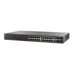 سوئیچ Cisco مدل SF500-24 با نمای کامل دستگاه