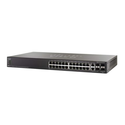 سوئیچ Cisco مدل SF500-24 با نمای کامل دستگاه