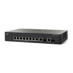 سوئیچ Cisco مدل SG350-10 با نمای کامل دستگاه