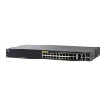 سوئیچ Cisco مدل SG350-28P با نمای کامل دستگاه