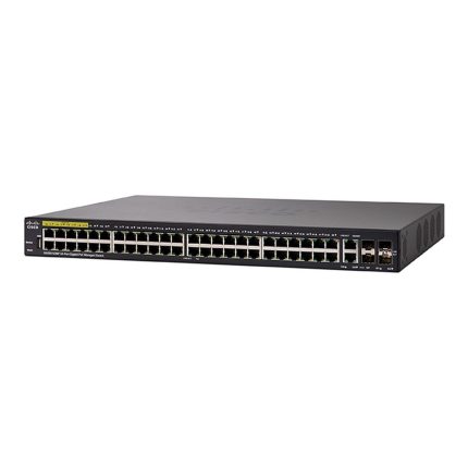 سوئیچ Cisco مدل SG350-52MP با نمای کامل دستگاه