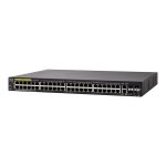سوئیچ Cisco مدل SG350-52P با نمای کامل دستگاه