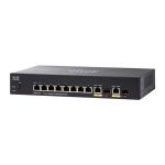 سوئیچ Cisco مدل SG355-10P با نمای کامل دستگاه