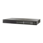 سوئیچ Cisco مدل SG500-28P با نمای کامل دستگاه