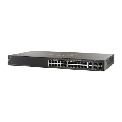سوئیچ Cisco مدل SG500-28P با نمای کامل دستگاه