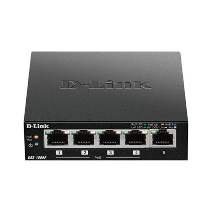 سوئیچ دی لینک مدل DES-1005P با نمای کامل دستگاه