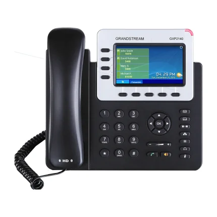 تلفن تحت شبکه گرنداستریم مدل GXP2140، نمای روبه‌رو