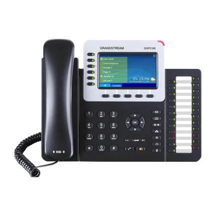 تلفن تحت شبکه گرنداستریم مدل GXP2160، نمای روبه‌رو