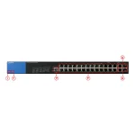 سوئیچ شبکه لینکسیس مدل LGS528 28PORT lgs528