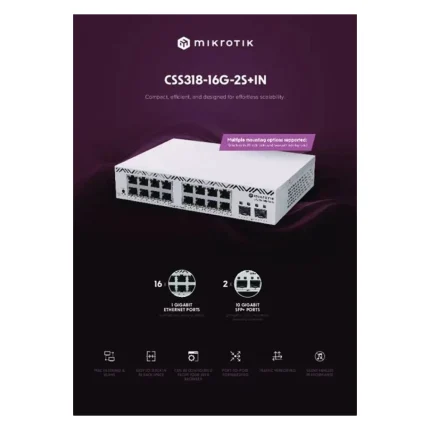 سوئیچ میکروتیک مدل CSS318-16G-2S+IN