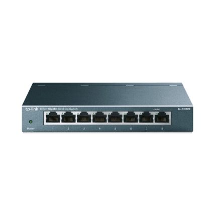 سوئیچ TP-Link مدل TL-SG108 با نمای کامل دستگاه