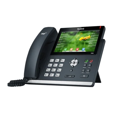 تلفن تحت شبکه یالینک مدل SIP-T48S، نمای روبه‌رو